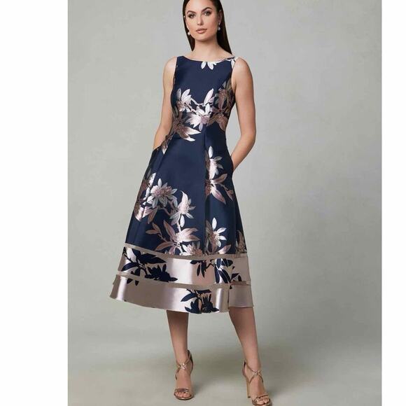 Adrianna Papell Short Jacquard Dress Size US 4 Party Formal - Picture 9 of 9